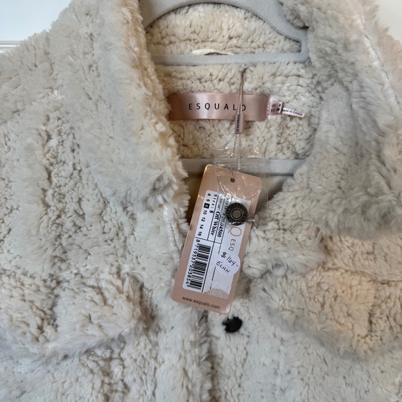 Esqualo Cream Teddy Sherpa Jacket – Size Medium - Picture 3 of 3